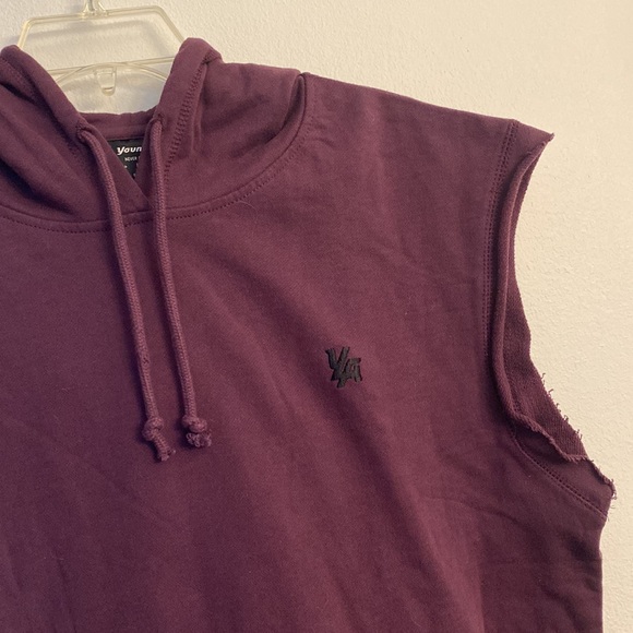 YoungLA Sleeveless Pullover Hoodie Sweatshirt Vest Bodybuilding Workout Gym Ray - Picture 6 of 14